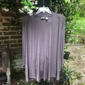 Chicos Travelers- TAUPE OPEN FRONT JACKET- Size 3, XL- NWOT